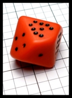 Dice : Dice - 10D - Orange with Black Pips - KC Austrilia Aug 2015